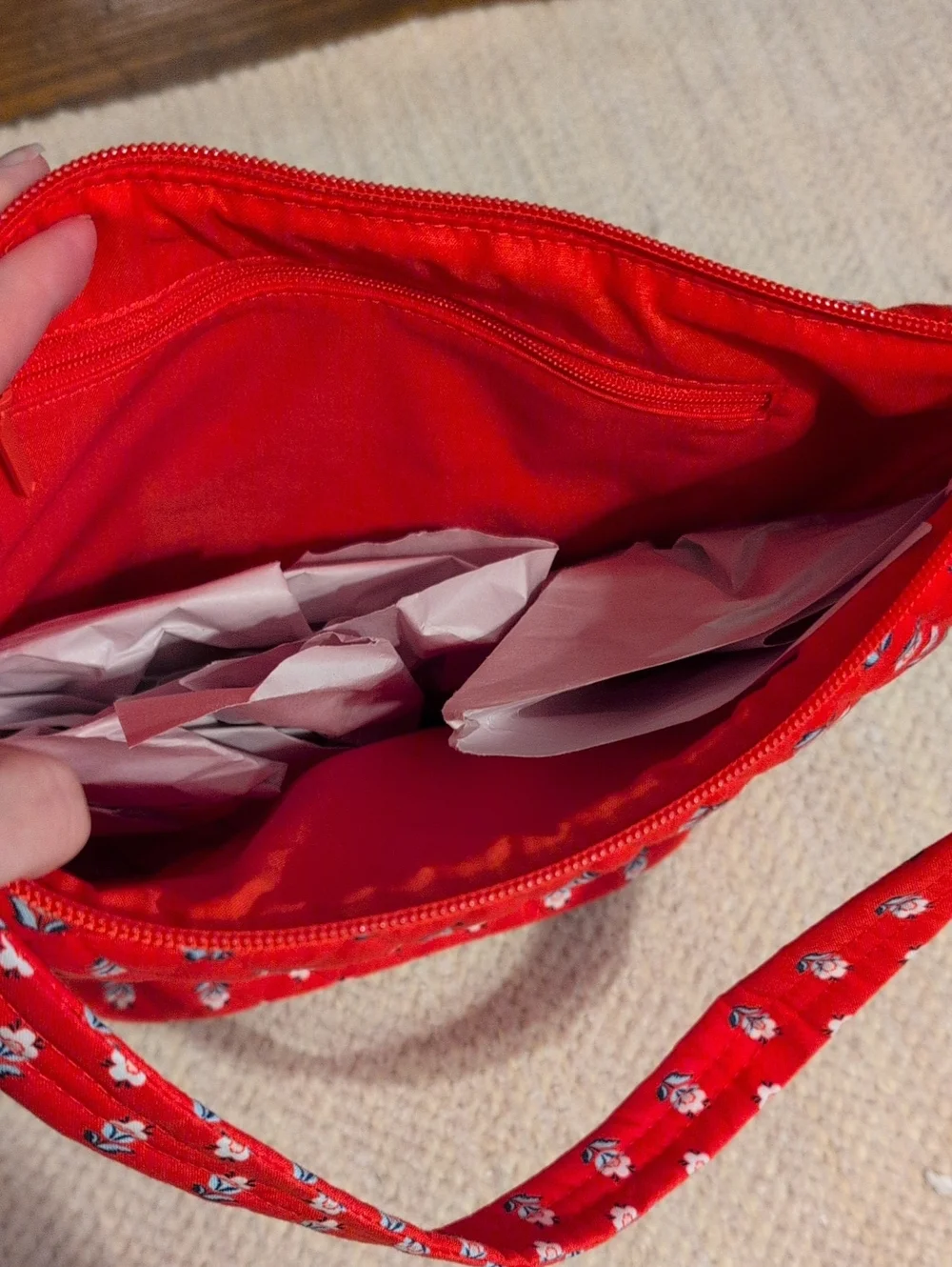 Vera Bradley x Target Bucket Shoulder Bag Hibiscus Bluebell Ditsy NWT